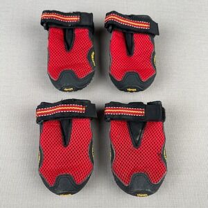 Ruffwear Grip Trex Dog Boots Red Black Vibram Sole Size Medium Set of 4